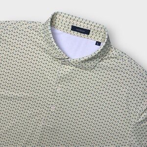 Turtleson Men’s L‎ Yellow Martini Print Performance Stretch Golf Polo Shirt